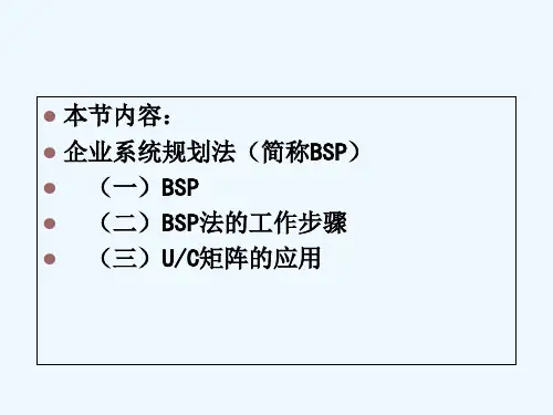 企业系统规划法(BSP)-PPT