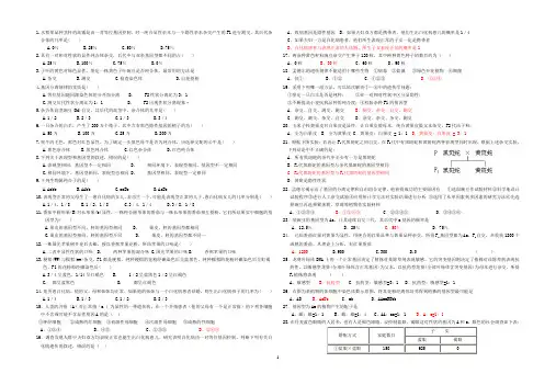(完整版)分离定律练习题及答案