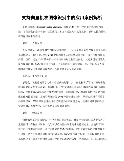 支持向量机在图像识别中的应用案例解析