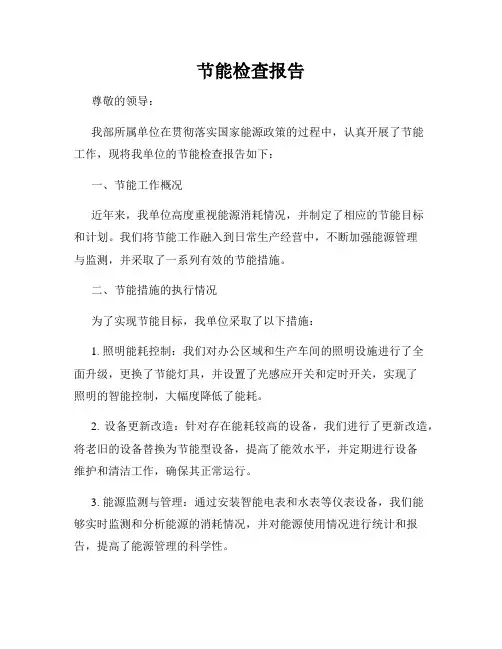 节能检查报告