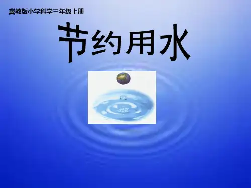 三年级上册科学课件-11《节约用水》 ｜冀教版       (共16张PPT)