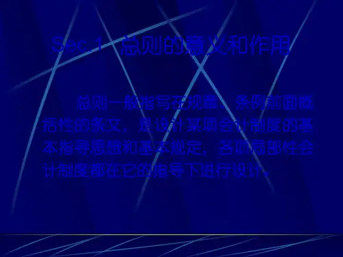 财务会计制度总则设计14页PPT