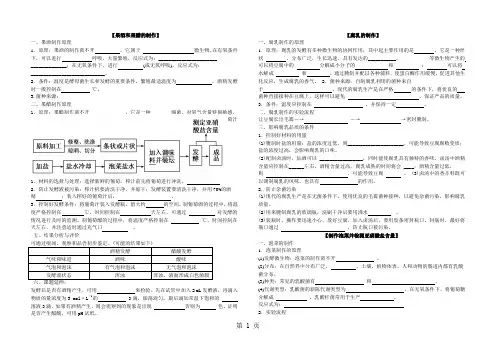 高中生物选修一知识点填空-文档资料