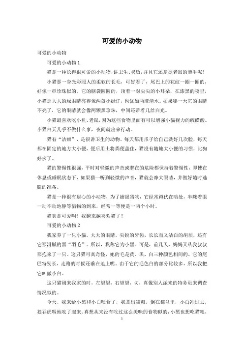 可爱的小动物