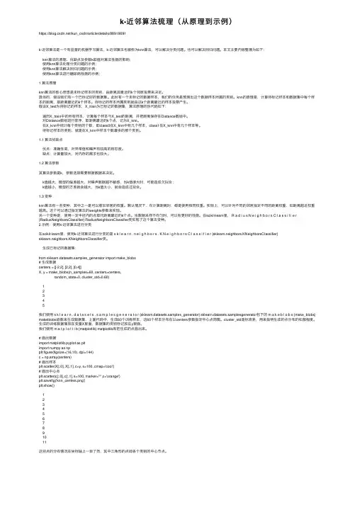 k-近邻算法梳理（从原理到示例）