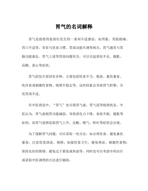 胃气的名词解释