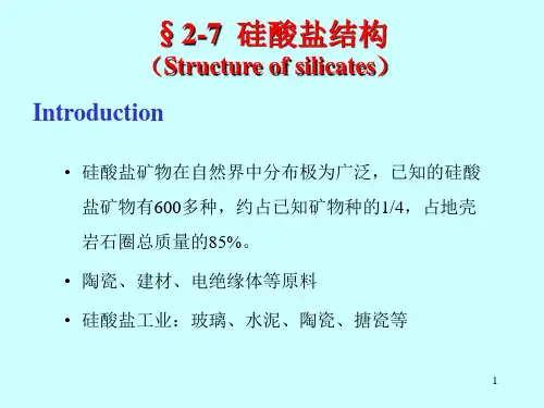 材料科学基础第二章4 硅酸盐