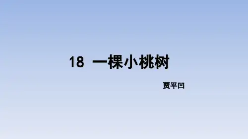 人教部编版语文七年级下册第5单元第18课《一棵小桃树》课件(共24张PPT)