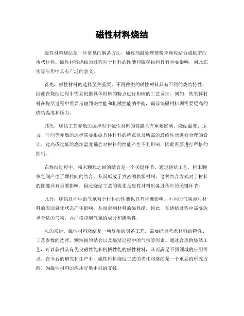 磁性材料烧结