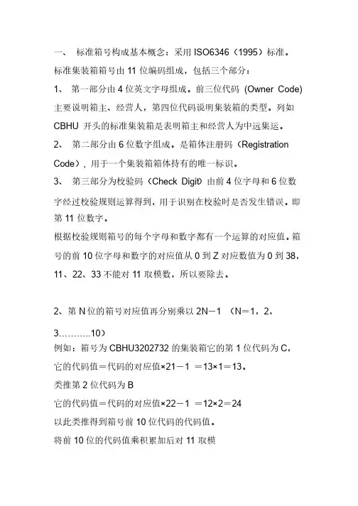 01集装箱号大全