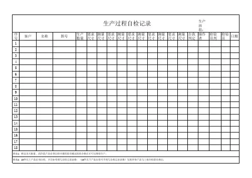 生产自检记录