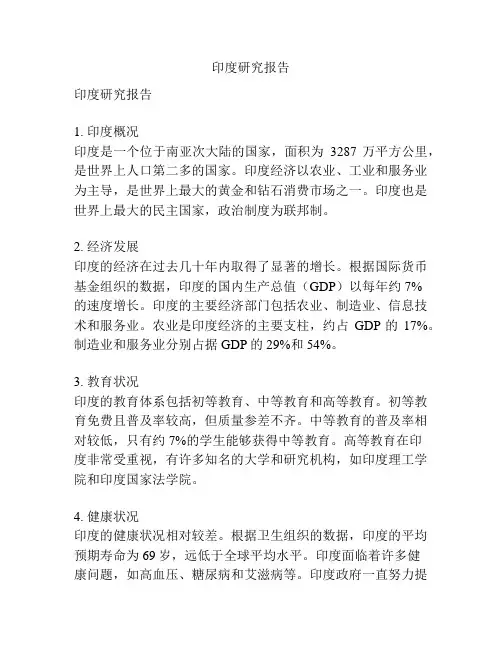 印度研究报告