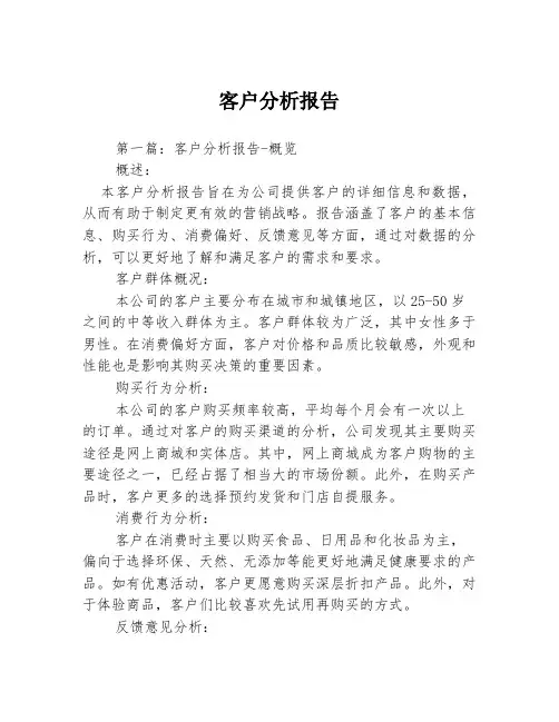 客户分析报告