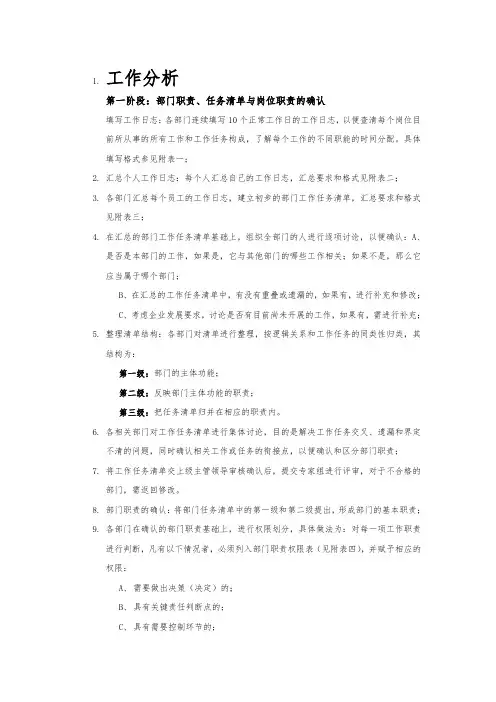 工作分析流程