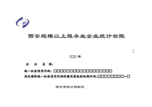 西安规模以上服务业企业统计台账