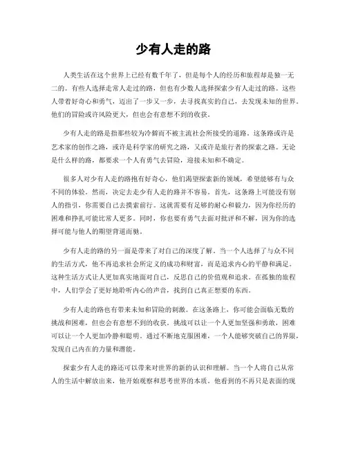 少有人走的路