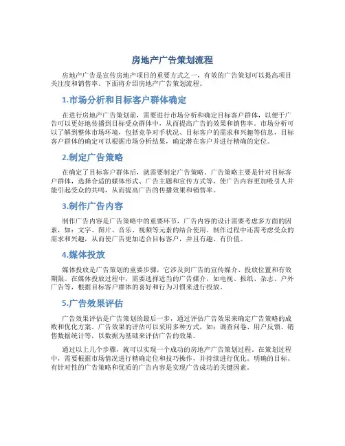 房地产广告策划流程