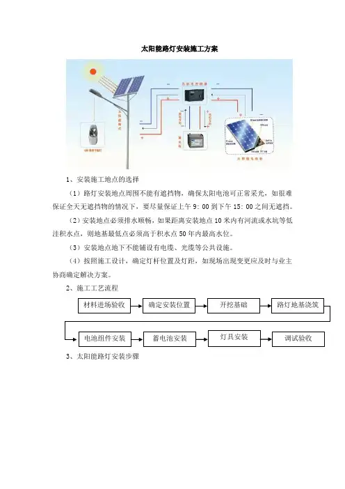 太阳能路灯安装施工方案