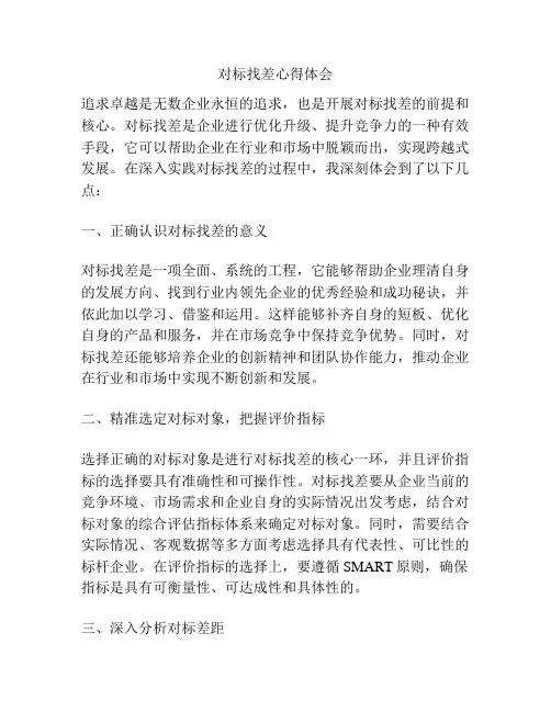 对标找差心得体会