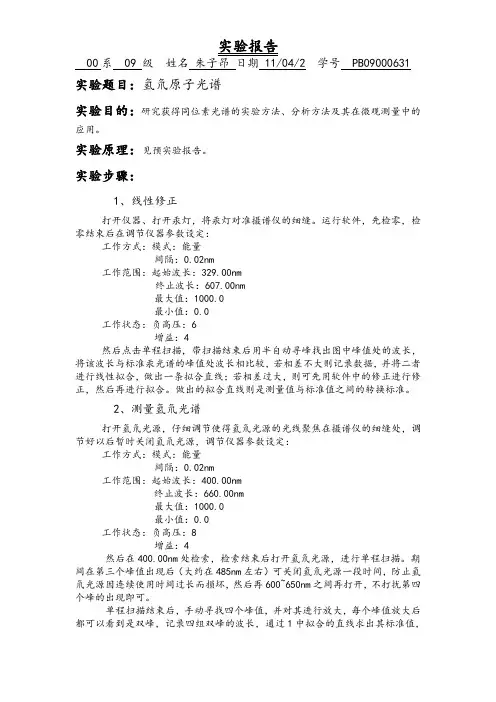 氢氘光谱