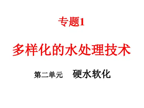 专题1.2 多样化的水处理技术