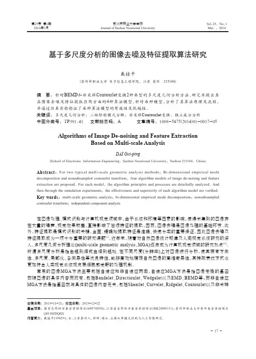 基于多尺度分析的图像去噪及特征提取算法研究