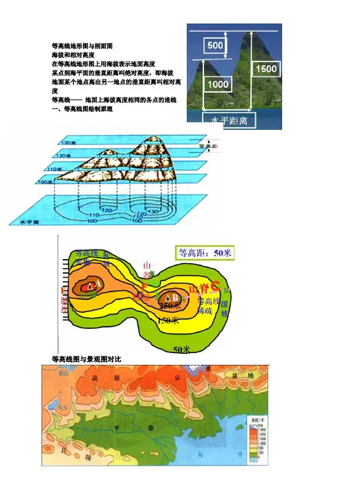 等高线地形图与剖面图