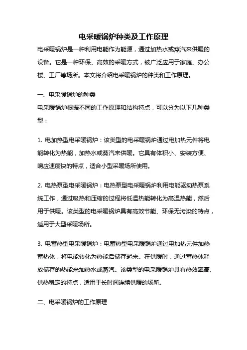 电采暖锅炉种类及工作原理