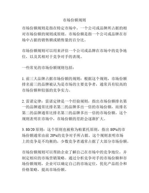 市场份额规则