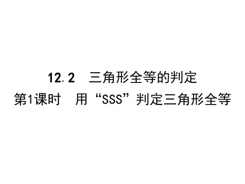 人教版八年级上册数学12.2  三角形全等的判定