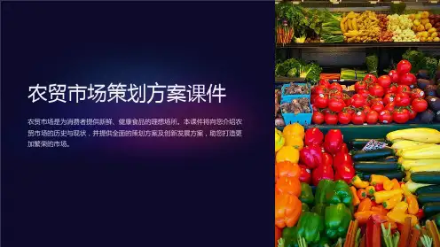 农贸市场策划方案课件