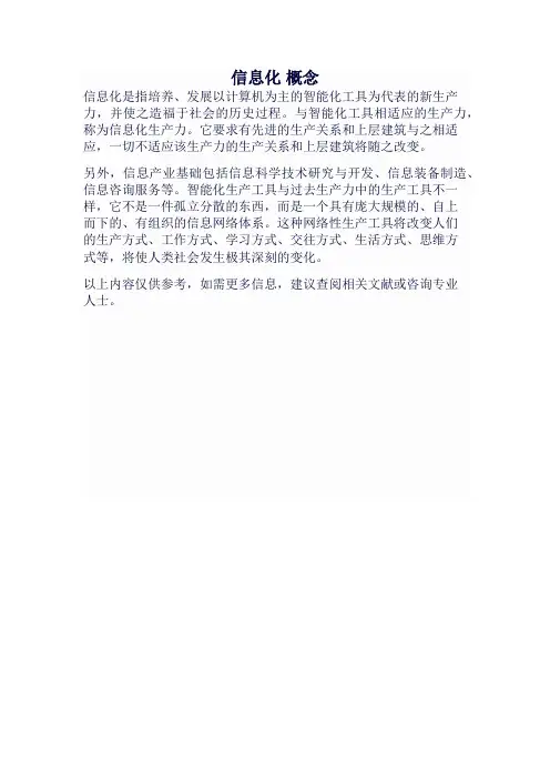 信息化 概念