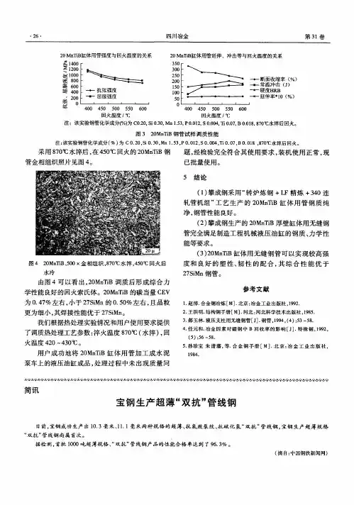 宝钢生产超薄“双抗”管线钢