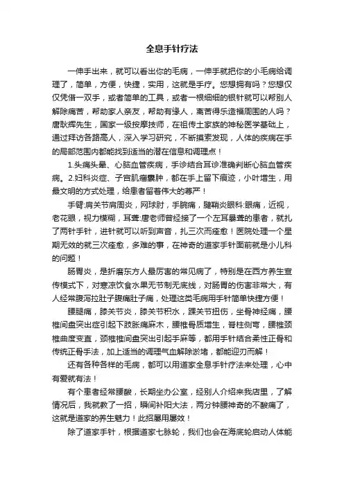 全息手针疗法