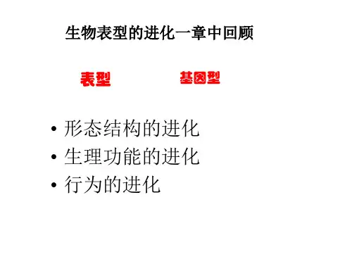 厦门大学进化生物学第6章生物的微观进化