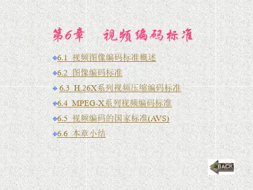 《数字视频处理及应用》课件第6章