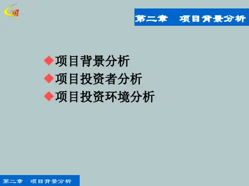第二章 项目背景分析