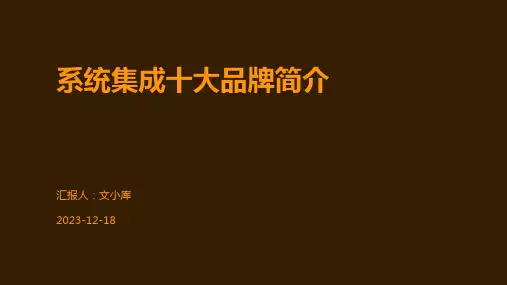 系统集成十大品牌简介