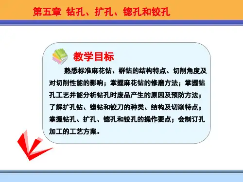 钻孔、扩孔、锪孔和铰孔