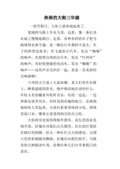 热闹的大街三年级