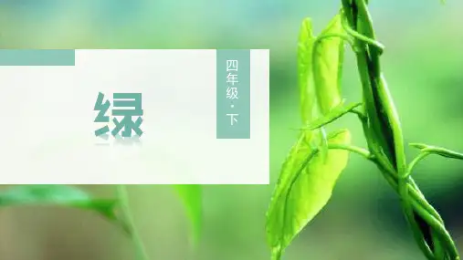 部编版四年级语文下册第10课《绿》精品课件
