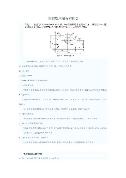 数控铣床编程实例2