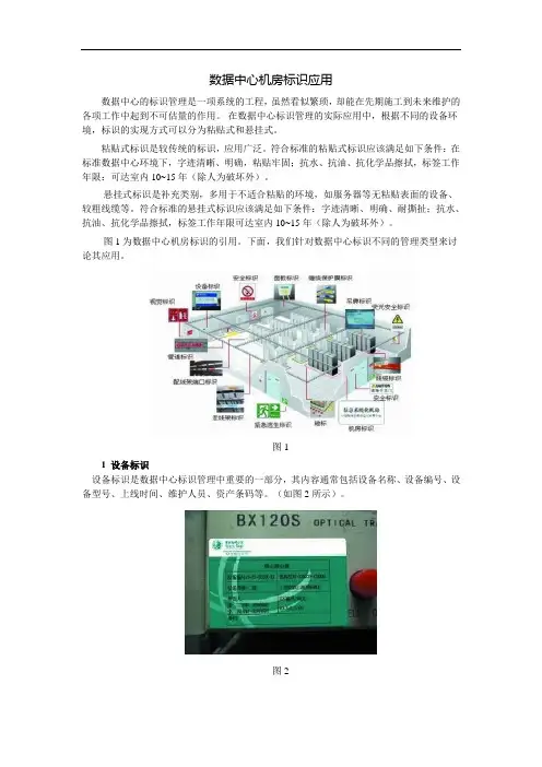 数据中心机房标识应用