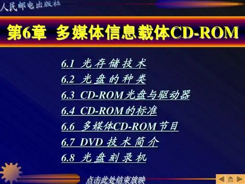 多媒体技术应用教程 第6章  多媒体信息载体CD-ROM