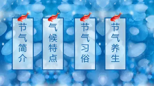 蓝色小清新大寒节气介绍PPT模板课件.pptx