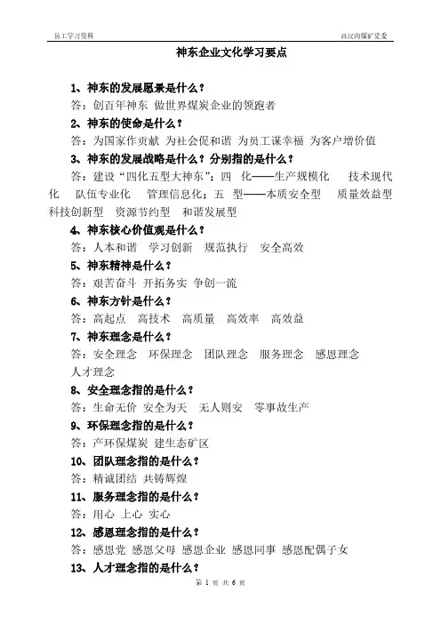 【VIP专享】神东企业文化学习