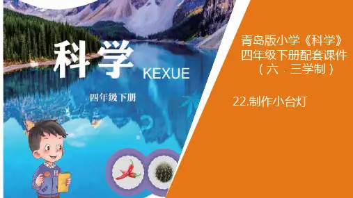 青岛版科学(六制)小学四年级下册22.《制作小台灯》教学课件