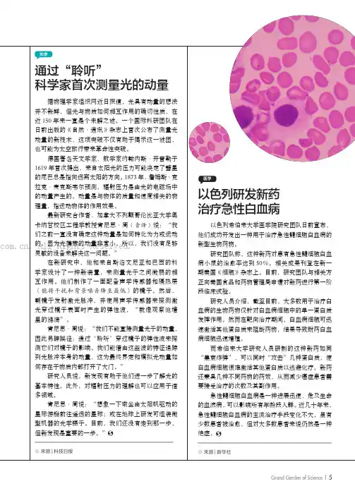 以色列研发新药治疗急性白血病