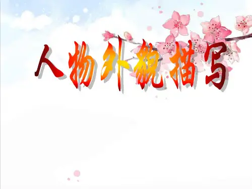 《人物外貌描写》公开课精品PPT课件