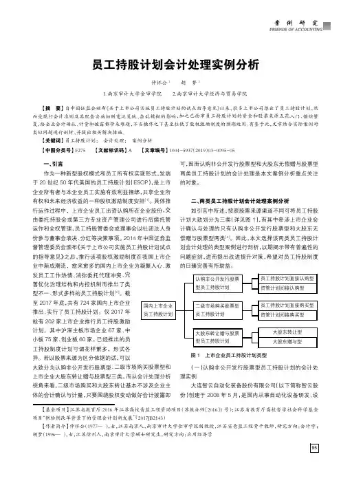 员工持股计划会计处理实例分析